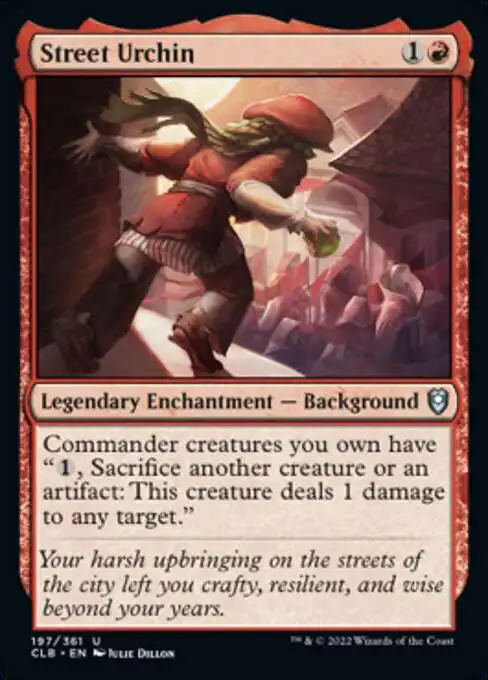 Magic The Gathering Trading Card Game Commander Legends Dungeons Dragons  Battle For Baldurs Gate Single Card Uncommon Street Urchin 197 - ToyWiz