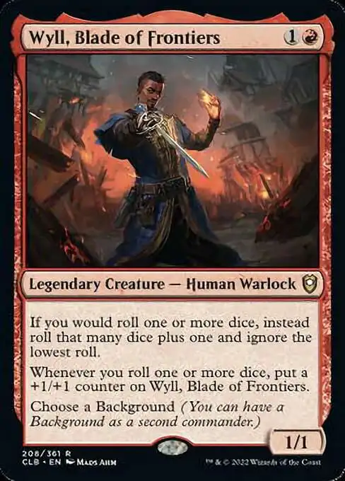 MtG Trading Card Game Commander Legends: Dungeons & Dragons Battle For Baldur's Gate Rare Wyll, Blade of Frontiers #208