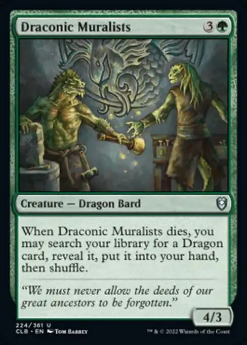 MtG Trading Card Game Commander Legends: Dungeons & Dragons Battle For Baldur's Gate Uncommon Draconic Muralists #224