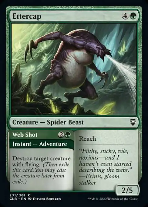 Magic The Gathering Trading Card Game Commander Legends Dungeons Dragons  Battle For Baldurs Gate Single Card Common Ettercap Web Shot 231 - ToyWiz