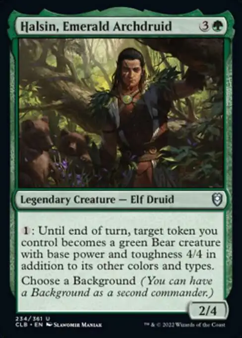 MtG Trading Card Game Commander Legends: Dungeons & Dragons Battle For Baldur's Gate Uncommon Halsin, Emerald Archdruid #234