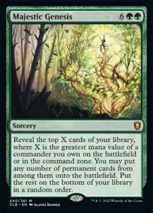 MtG Trading Card Game Commander Legends: Dungeons & Dragons Battle For Baldur's Gate Mythic Rare Majestic Genesis #240