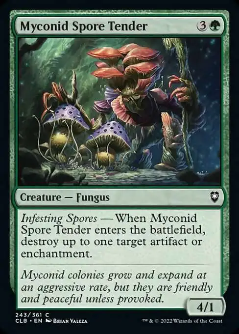 Magic The Gathering Trading Card Game Commander Legends Dungeons Dragons Battle For Baldurs Gate Single Card Common Myconid Spore Tender 243 FOIL - ToyWiz Magic The Gathering Trading Card Game Commander Legends Dungeons Dragons Battle For Baldurs Gate Single Card Common Myconid Spore Tender 243 FOIL - ToyWiz