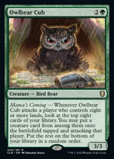 MtG Trading Card Game Commander Legends: Dungeons & Dragons Battle For Baldur's Gate Rare Owlbear Cub #246