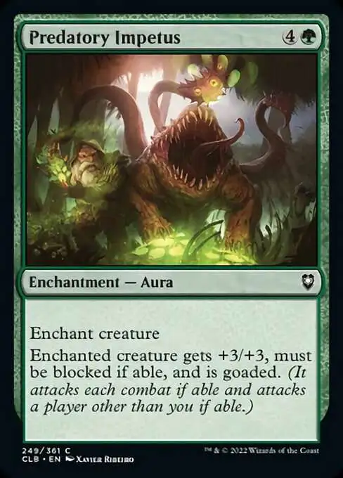 Magic The Gathering Trading Card Game Commander Legends Dungeons Dragons  Battle For Baldurs Gate Single Card Common Predatory Impetus 249 - ToyWiz