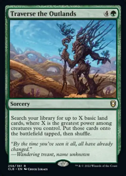 MtG Trading Card Game Commander Legends: Dungeons & Dragons Battle For Baldur's Gate Rare Traverse the Outlands #258 MtG Trading Card Game Commander Legends: Dungeons & Dragons Battle For Baldur's Gate Rare Traverse the Outlands #258