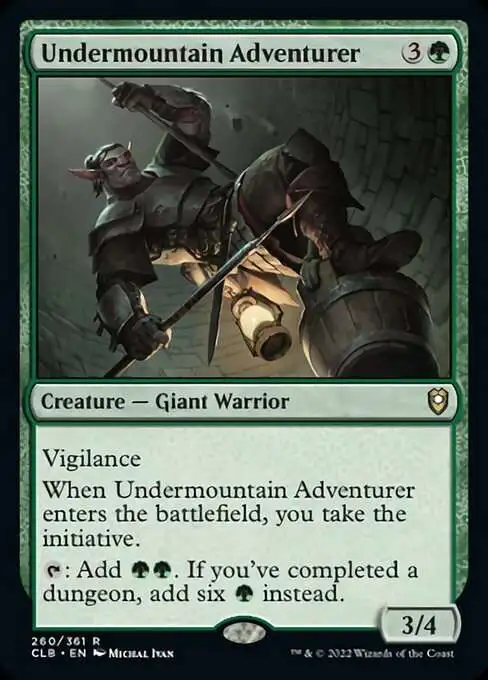 MtG Trading Card Game Commander Legends: Dungeons & Dragons Battle For Baldur's Gate Rare Foil Undermountain Adventurer #260