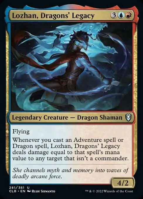MtG Trading Card Game Commander Legends: Dungeons & Dragons Battle Uncommon Foil Lozhan, Dragons' Legacy #281