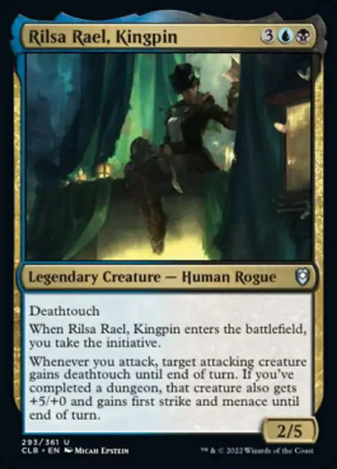 rogue deck mtg commander Magic The Gathering Trading Card Game Legends Dungeons Dragons Battle For Baldurs Gate Single Card Uncommon Rilsa Rael, Kingpin 293 FOIL Rogues - Triple Commander -