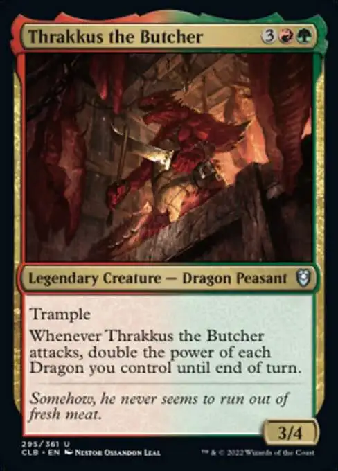 MtG Trading Card Game Commander Legends: Dungeons & Dragons Battle For Baldur's Gate Uncommon Thrakkus the Butcher #295