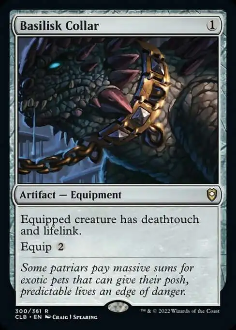 MtG Trading Card Game Commander Legends: Dungeons & Dragons Battle Rare Basilisk Collar #300
