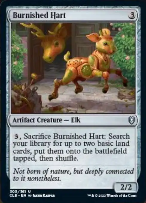 Magic The Gathering Trading Card Game Commander Legends Dungeons Dragons  Battle For Baldurs Gate Single Card Uncommon Burnished Hart 303 - ToyWiz
