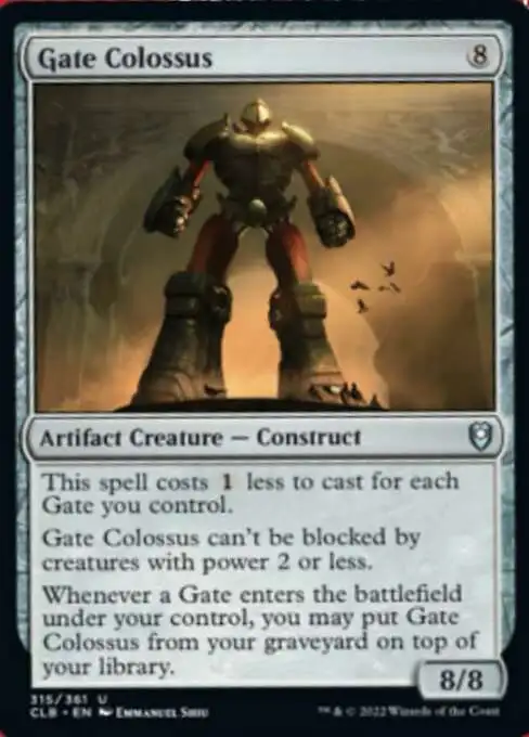 MtG Trading Card Game Commander Legends: Dungeons & Dragons Battle For Baldur's Gate Uncommon Gate Colossus #315