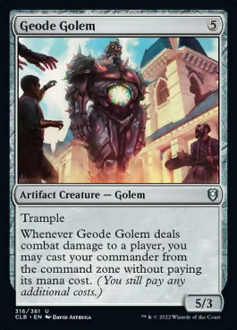 MtG Trading Card Game Commander Legends: Dungeons & Dragons Battle For Baldur's Gate Uncommon Geode Golem #316