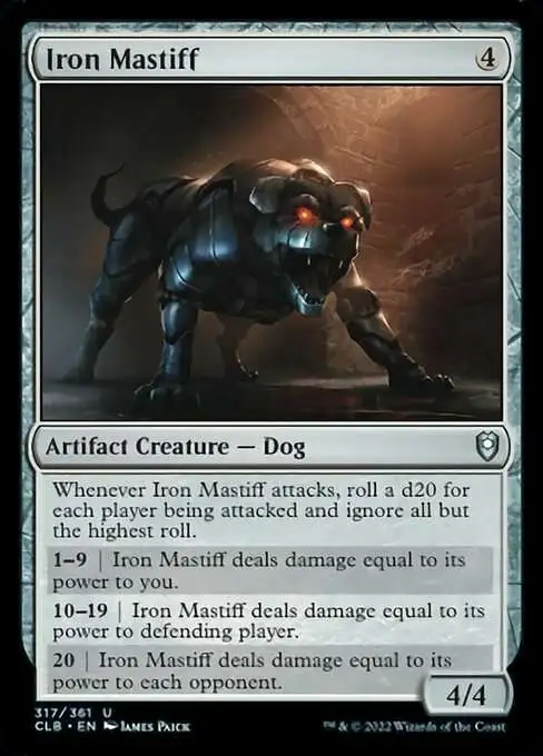 Magic The Gathering Trading Card Game Commander Legends Dungeons Dragons  Battle Single Card Uncommon Iron Mastiff 317 FOIL - ToyWiz
