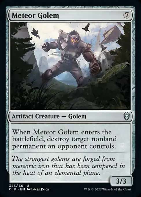 MtG Trading Card Game Commander Legends: Dungeons & Dragons Battle For Baldur's Gate Uncommon Meteor Golem #323