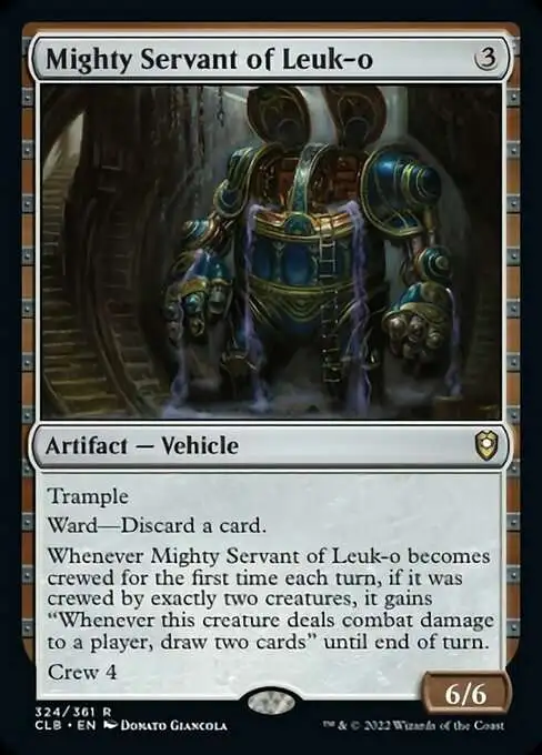 MtG Trading Card Game Commander Legends: Dungeons & Dragons Battle For Baldur's Gate Rare Foil Mighty Servant of Leuk-o #324