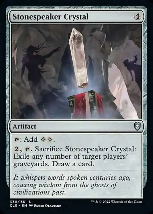 MtG Trading Card Game Commander Legends: Dungeons & Dragons Battle Uncommon Stonespeaker Crystal #338