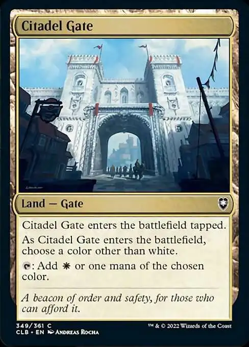 Magic The Gathering Trading Card Game Commander Legends Dungeons Dragons  Battle For Baldurs Gate Single Card Common Citadel Gate 349 FOIL - ToyWiz