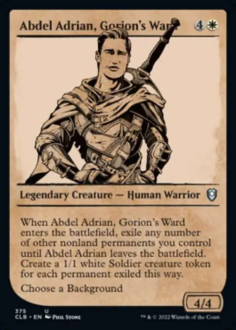 Magic The Gathering Trading Card Game Commander Legends Dungeons Dragons  Battle For Baldurs Gate Single Card Uncommon Abdel Adrian, Gorions Ward 375  Showcase FOIL - ToyWiz