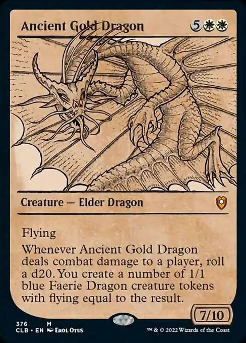 Magic The Gathering Trading Card Game Commander Legends Dungeons Dragons  Battle For Baldurs Gate Single Card Mythic Rare Ancient Gold Dragon 376  Showcase - ToyWiz