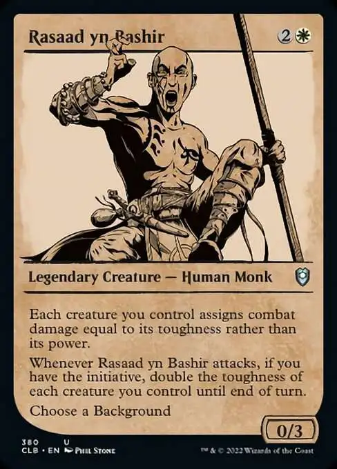 MtG Trading Card Game Commander Legends: Dungeons & Dragons Battle For Baldur's Gate Uncommon Rasaad yn Bashir #380 [Showcase]
