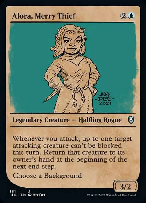 Magic The Gathering Trading Card Game Commander Legends Dungeons Dragons  Battle For Baldurs Gate Single Card Uncommon Alora, Merry Thief 381  Showcase - ToyWiz