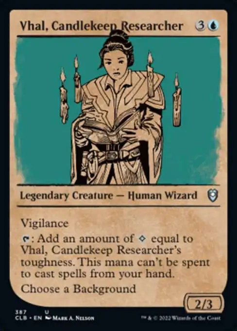 Magic The Gathering Trading Card Game Commander Legends Dungeons Dragons Battle For Baldurs Gate Single Card Uncommon Vhal, Candlekeep Researcher 387 Showcase FOIL - ToyWiz Magic The Gathering Trading Card Game Commander Legends Dungeons Dragons Battle For Baldurs Gate Single Card Uncommon Vhal, Candlekeep Researcher 387 Showcase FOIL - ToyWiz