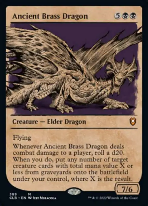 Magic The Gathering Trading Card Game Commander Legends Dungeons Dragons  Battle For Baldurs Gate Single Card Mythic Rare Ancient Brass Dragon 389  Showcase FOIL - ToyWiz