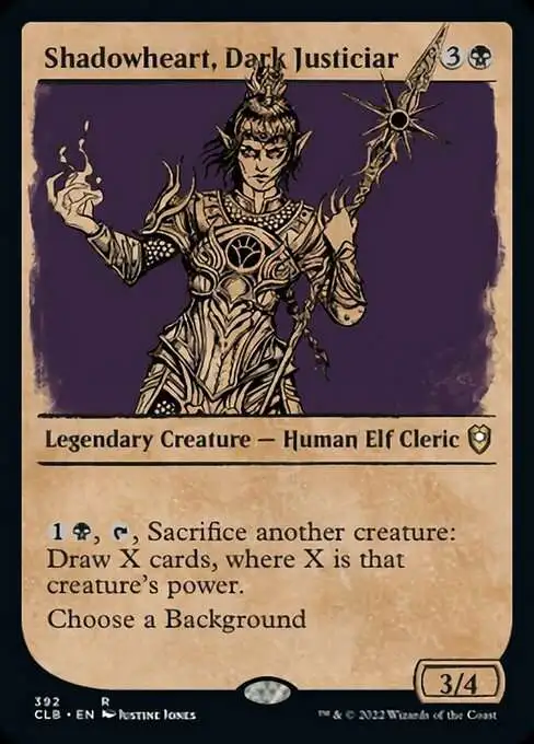 Magic The Gathering Trading Card Game Commander Legends Dungeons Dragons  Battle Single Card Rare Shadowheart, Dark Justiciar 392 Showcase - ToyWiz