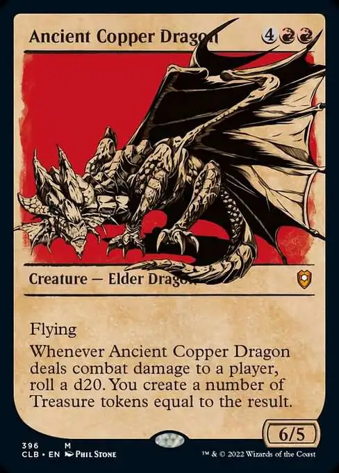 MtG Trading Card Game Commander Legends: Dungeons & Dragons Battle For Baldur's Gate Mythic Rare Ancient Copper Dragon #396 [Showcase FOIL]