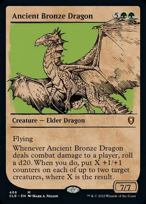 Magic The Gathering Trading Card Game Commander Legends Dungeons Dragons  Battle For Baldurs Gate Single Card Mythic Rare Ancient Bronze Dragon 406  Showcase FOIL - ToyWiz