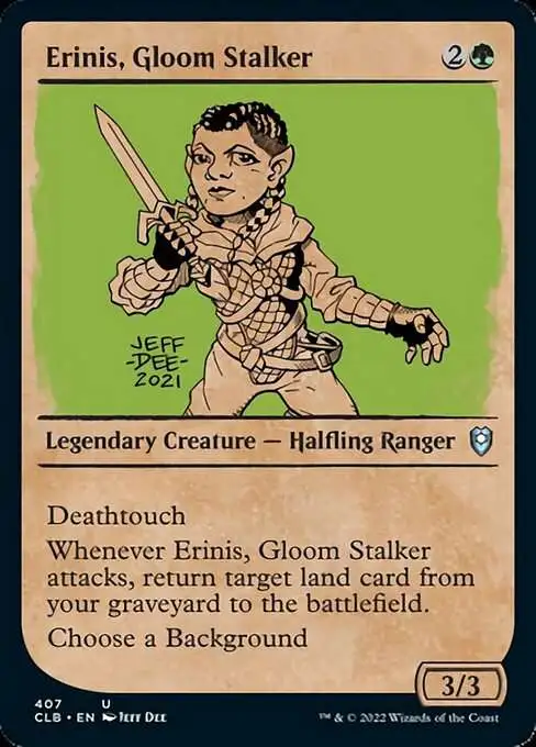 Magic The Gathering Trading Card Game Commander Legends Dungeons Dragons  Battle For Baldurs Gate Single Card Uncommon Erinis, Gloom Stalker 407  Showcase - ToyWiz
