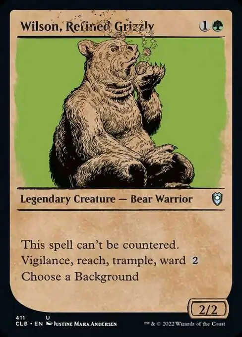 Magic The Gathering Trading Card Game Commander Legends Dungeons Dragons Battle For Baldurs Gate Single Card Uncommon Wilson, Refined Grizzly 411 Showcase - ToyWiz Magic The Gathering Trading Card Game Commander Legends Dungeons Dragons Battle For Baldurs Gate Single Card Uncommon Wilson, Refined Grizzly 411 Showcase - ToyWiz