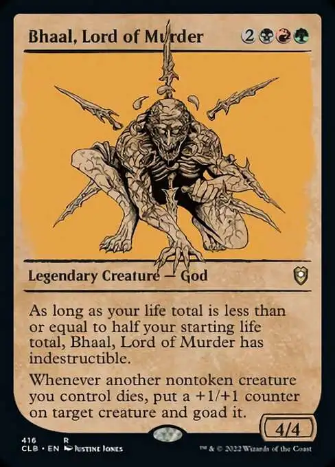 Magic The Gathering Trading Card Game Commander Legends Dungeons Dragons  Battle For Baldurs Gate Single Card Rare Bhaal, Lord of Murder 416 Showcase  - ToyWiz