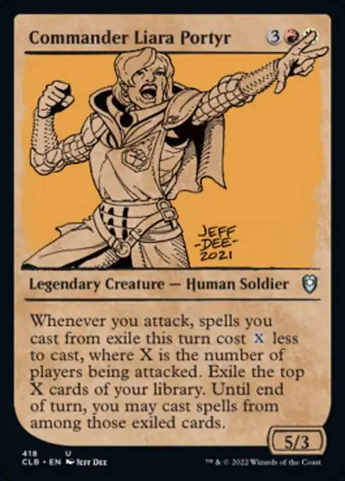 MtG Trading Card Game Commander Legends: Dungeons & Dragons Battle For Baldur's Gate Uncommon Commander Liara Portyr #418 [Showcase FOIL]
