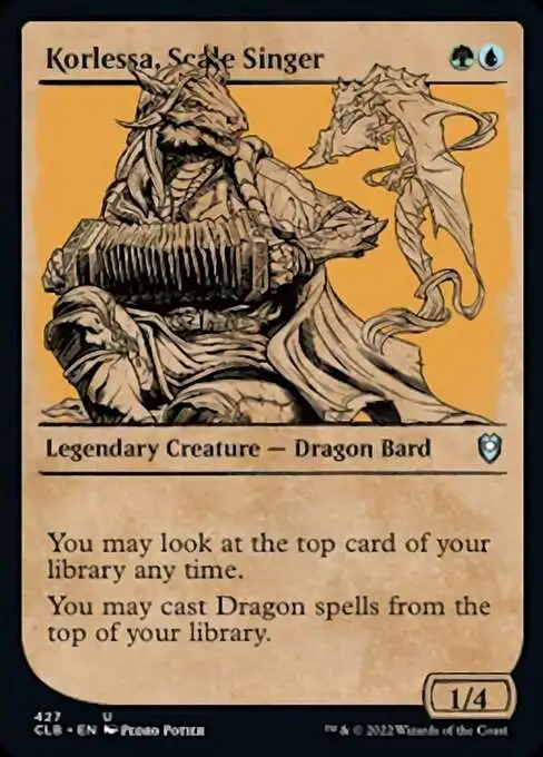 MtG Trading Card Game Commander Legends: Dungeons & Dragons Battle Uncommon Korlessa, Scale Singer #427 [Showcase FOIL]