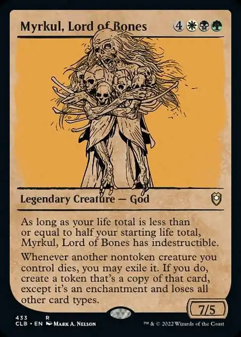 MtG Trading Card Game Commander Legends: Dungeons & Dragons Battle For Baldur's Gate Rare Myrkul, Lord of Bones #433 [Showcase]