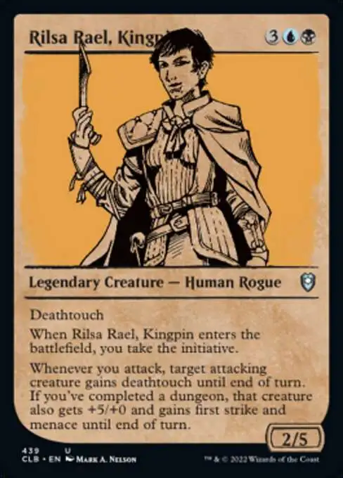 MtG Trading Card Game Commander Legends: Dungeons & Dragons Battle For Baldur's Gate Uncommon Rilsa Rael, Kingpin #439 [Showcase]