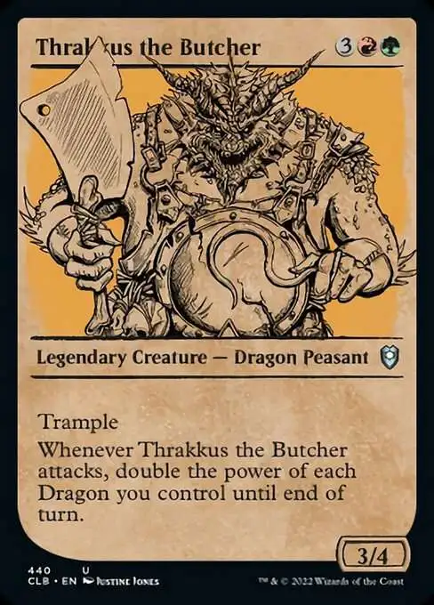 MtG Trading Card Game Commander Legends: Dungeons & Dragons Battle For Baldur's Gate Uncommon Thrakkus the Butcher #440 [Showcase]