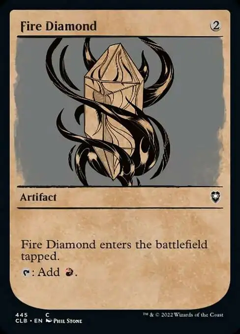 MtG Trading Card Game Commander Legends: Dungeons & Dragons Battle Common Fire Diamond #445 [Showcase]