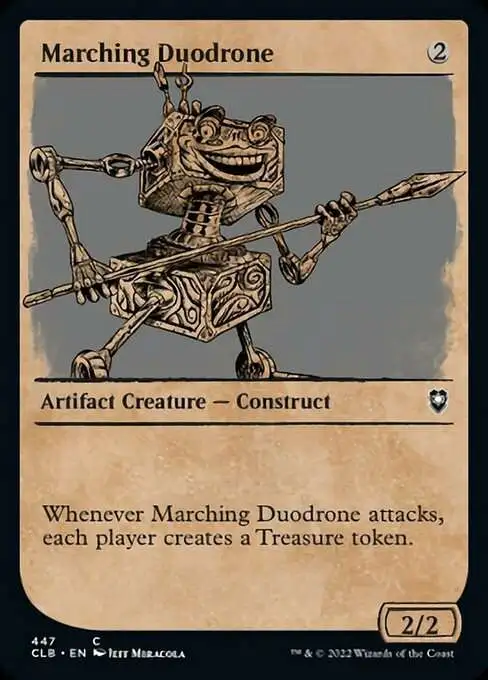 MtG Trading Card Game Commander Legends: Dungeons & Dragons Battle Common Marching Duodrone #447 [Showcase FOIL]