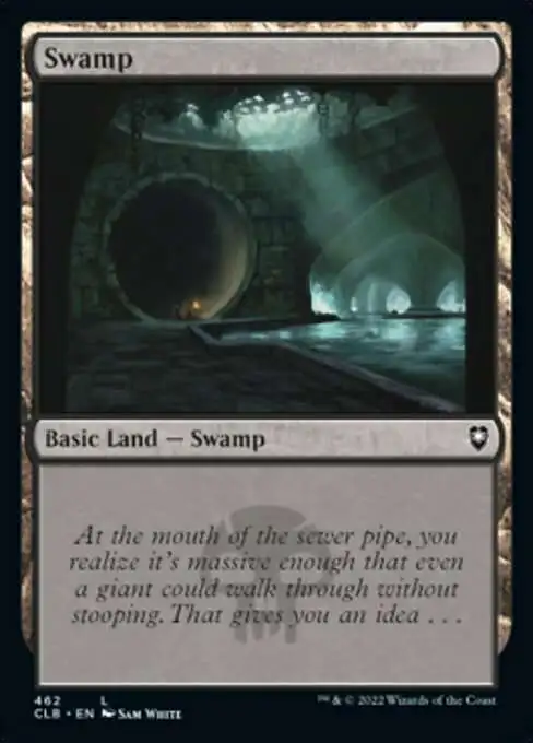 MtG Trading Card Game Commander Legends: Dungeons & Dragons Battle For Baldur's Gate Common Foil Swamp #462