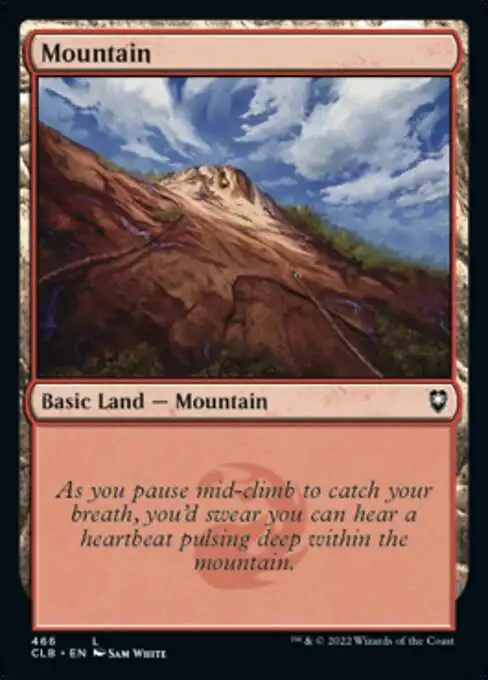 MtG Trading Card Game Commander Legends: Dungeons & Dragons Battle For Baldur's Gate Common Foil Mountain #466