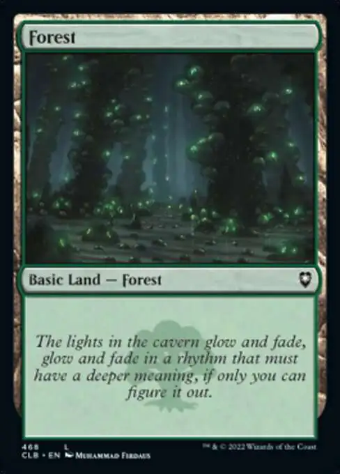 MtG Trading Card Game Commander Legends: Dungeons & Dragons Battle Common Foil Forest #468