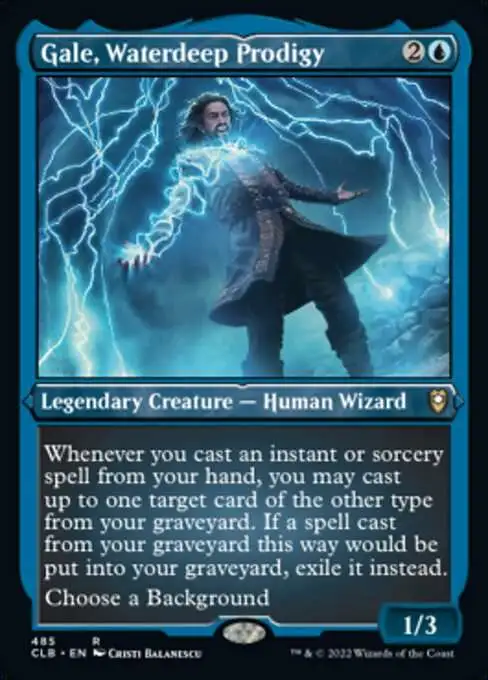 Magic The Gathering Trading Card Game Commander Legends Dungeons Dragons Battle For Baldurs Gate Single Card Rare Gale, Waterdeep Prodigy 485 Etched Foil - ToyWiz Magic The Gathering Trading Card Game Commander Legends Dungeons Dragons Battle For Baldurs Gate Single Card Rare Gale, Waterdeep Prodigy 485 Etched Foil - ToyWiz