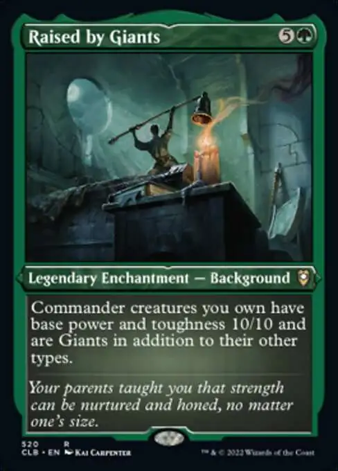 MtG Trading Card Game Commander Legends: Dungeons & Dragons Battle Rare Raised by Giants #520 [Etched Foil]