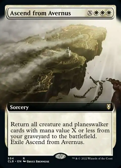 MtG Trading Card Game Commander Legends: Dungeons & Dragons Battle For Baldur's Gate Rare Ascend from Avernus #554 [Extended Art FOIL]