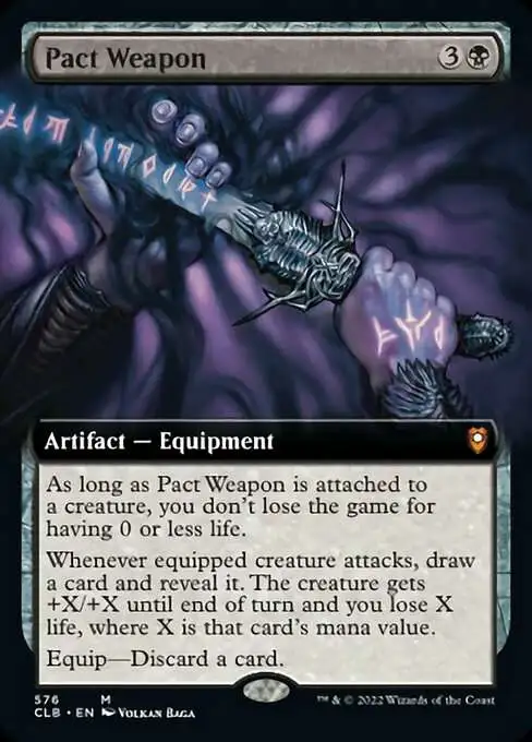 Magic The Gathering Trading Card Game Commander Legends Dungeons Dragons Battle Single Card Mythic Rare Pact Weapon 576 Extended Art - ToyWiz Magic The Gathering Trading Card Game Commander Legends Dungeons Dragons Battle Single Card Mythic Rare Pact Weapon 576 Extended Art - ToyWiz