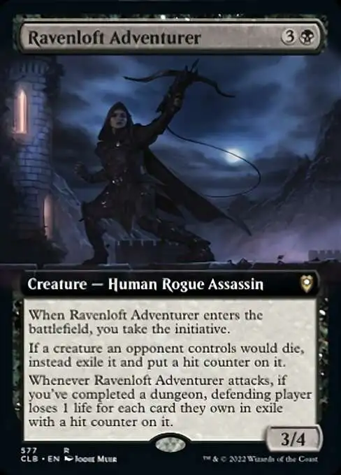 MtG Trading Card Game Commander Legends: Dungeons & Dragons Battle Rare Ravenloft Adventurer #577 [Extended Art]